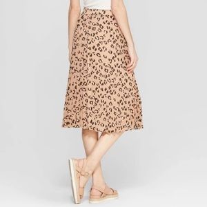 a new day leopard midi skirt